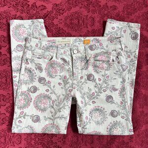 Pilcro And The Letterpress by Anthropologie Floral Skinny Jeans 27